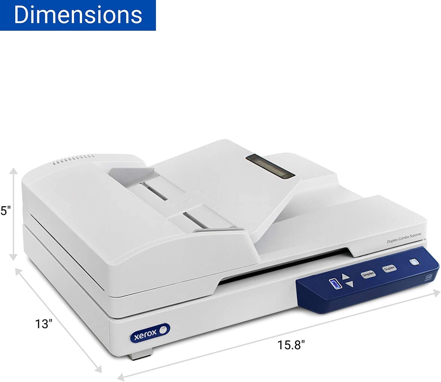 Xerox XD-COMBO Duplex Combo Flatbed Document Scanner for PC and Mac, Automatic Document Feeder (ADF) Xerox XD-COMBO Duplex Combo Flatbed Document Scanner for PC and Mac, Automatic Document Feeder (ADF)